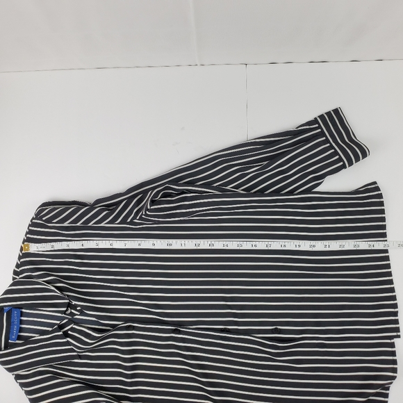 Vintage 80s long sleeve oversized striped blouse - Picture 10 of 10